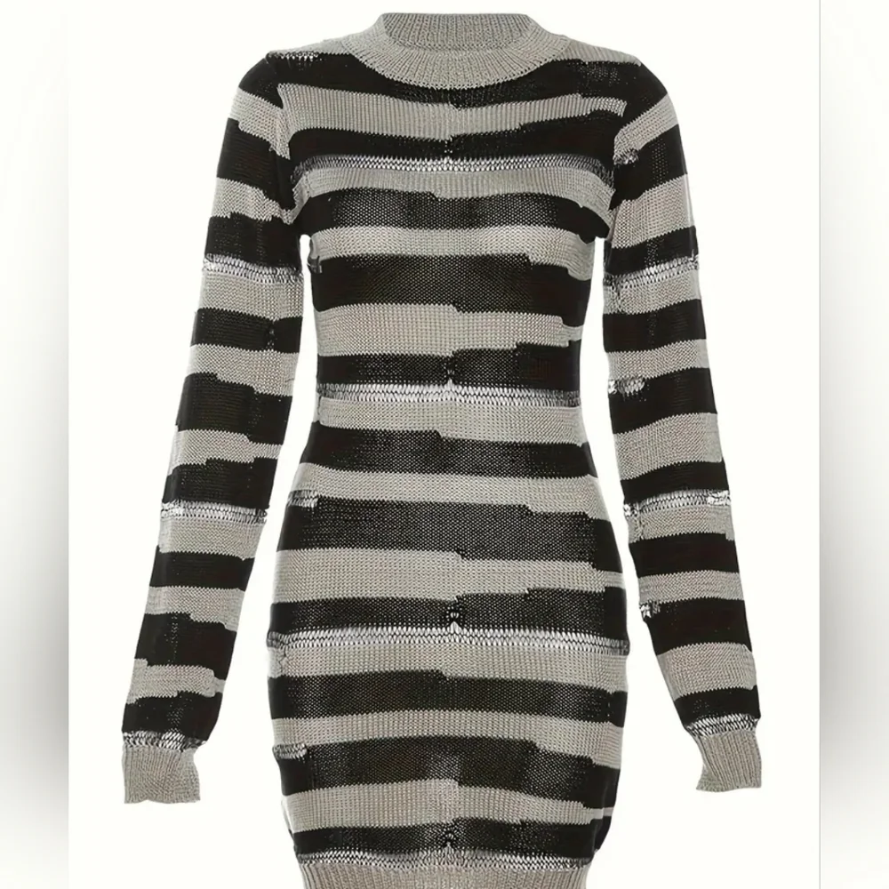Striped Knit Dress - Picture 3 of 5